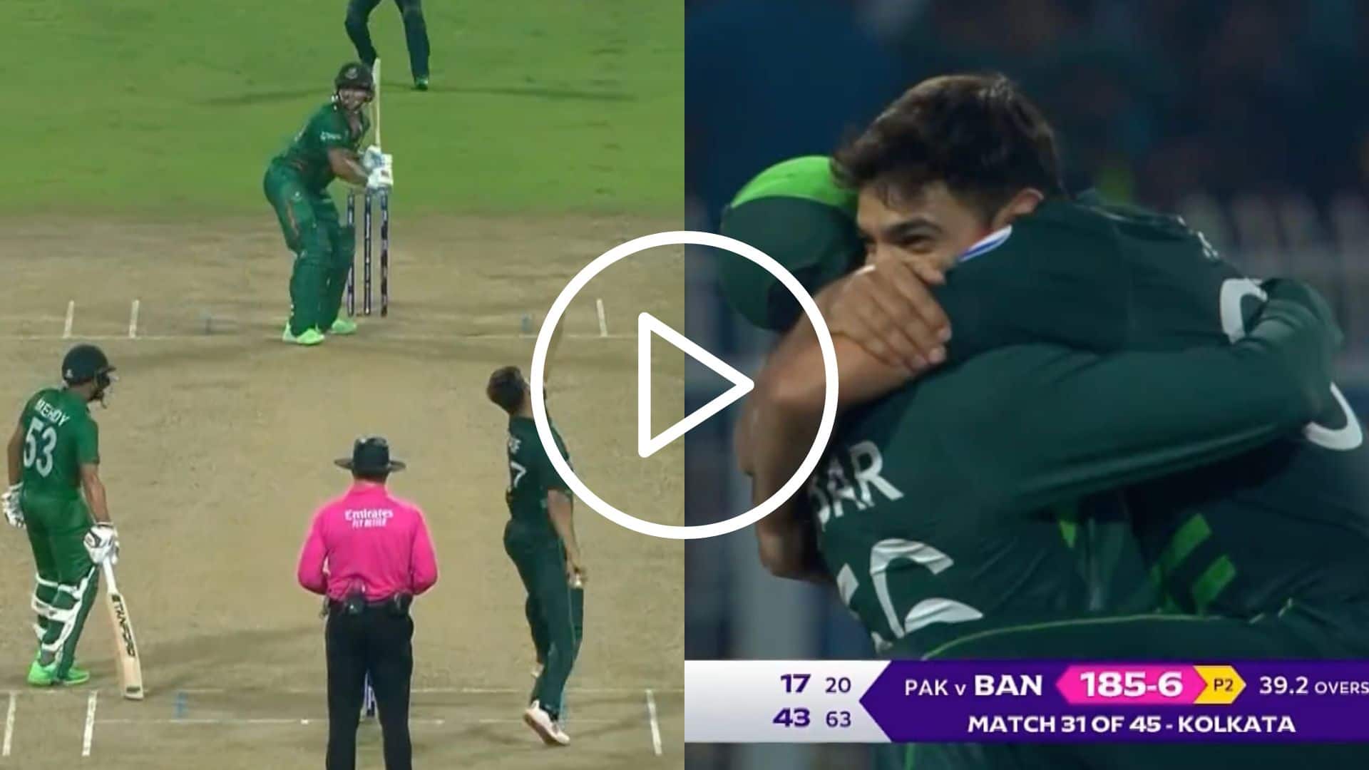 [Watch] Babar Azam 'Lifts' Haris Rauf In His Arms As He Dismisses Shakib With A Killer Bouncer